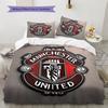 Set Lenzuola Trapunta Manchester United Copripiumino Federa Decorazione Casa Regalo di Compleanno (1 * copripiumino + 2 * federa, senza nucleo)