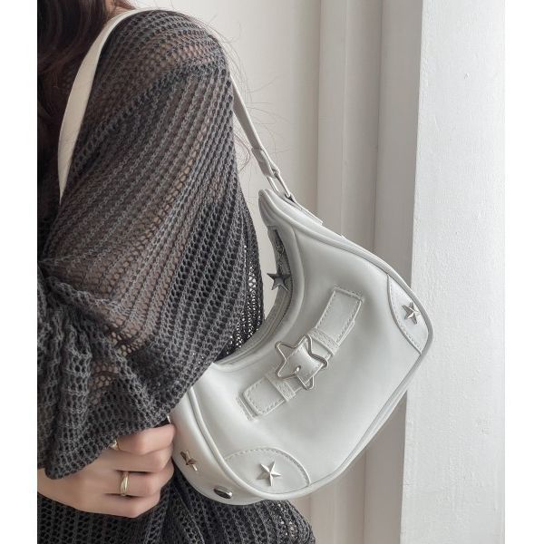 Vintage Star Girl Portable Shoulder Bag Summer Senior Sense Y2K Hottie Underarm Bag Female Niche