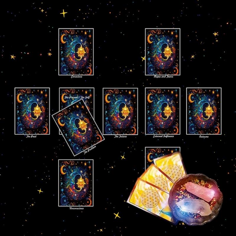 Скатертина для читання карт Астрологія Скатертина для Таро Ворожіння Скатертина для вівтарів Тканина для вівтарів Аксесуари для настільної гри для ворожінь