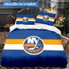 3PCS York Islanders Printed Bedding Set For Bedroom Dormitory, Includes 1 Duvet Cover & 2 Pillowcases for All Seasons Home Decor Fan Gifts