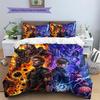 Resident Evil Patterned Pillowcase & Duvet Cover Set Anime Creative Decor Bedding Bedroom Ornament Enthusiast Gift.-TING