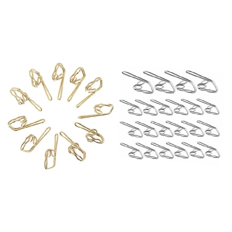 100 Pieces Silver Metal Hooks for Curtains Strong Rotating Design Perfect for Thick Drapes Strong Curtain Fasteners