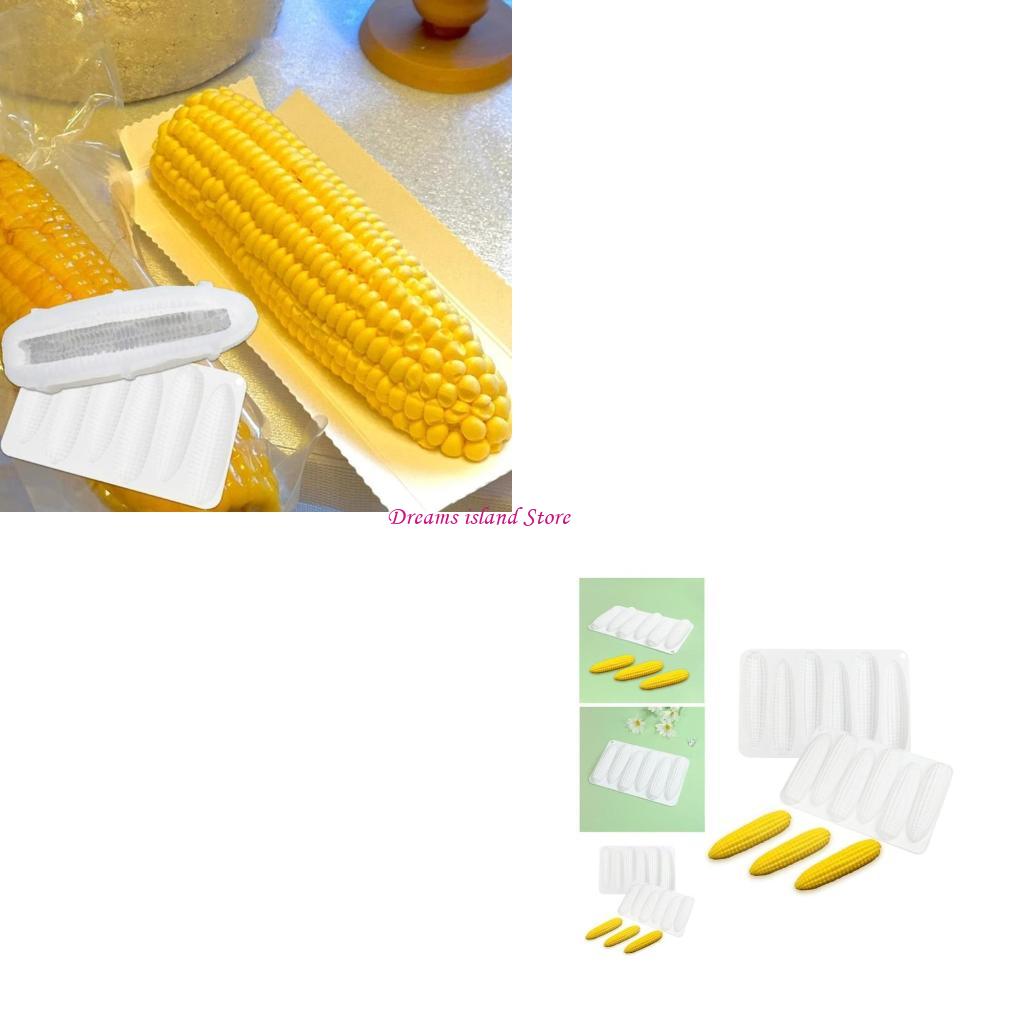 Silicone Corn Molds for Creative Baking Unique Corn Silicone Pastries Molds for Artistic Mousse and Fondant Decorations HX6C