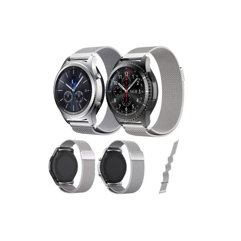 

Элегантный миланский магнитный ремешок из нержавеющей стали для часов Samsung Gear S3 Frontier серебряный