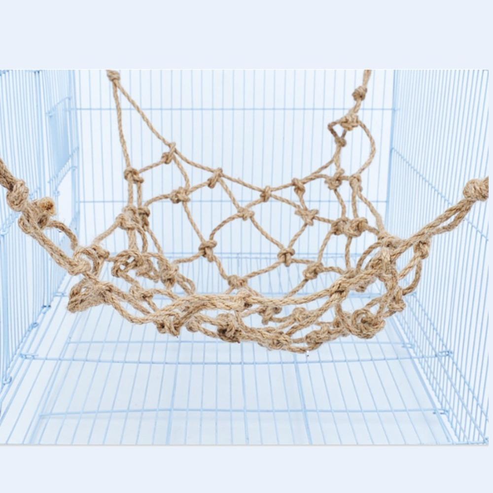 Rope Material Parrot Swing Hanging Birds Chewing Toys Portable Parrot Hammock for Small Pets