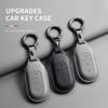Leather Car Key Case Cover For LEAPMOTOR B10 C01 C11 Original Car Color Remote Key Bag Case Protecter Shell Keychain Accessories