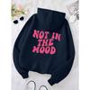 Not In The Mood Personality Letter Male Hoody Fashion S-XXL Autumn Sweatshirt High Quality Hooded Simple Casual Sportswear