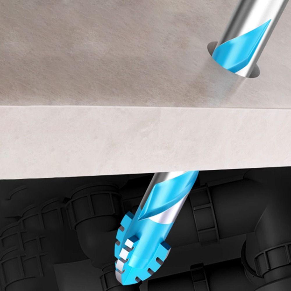 Four-Edged Eccentric Drill Bit Serrated High Hardness Concrete Drill Bit Set Skewed Head Tile Drill Bit Drilling Tool