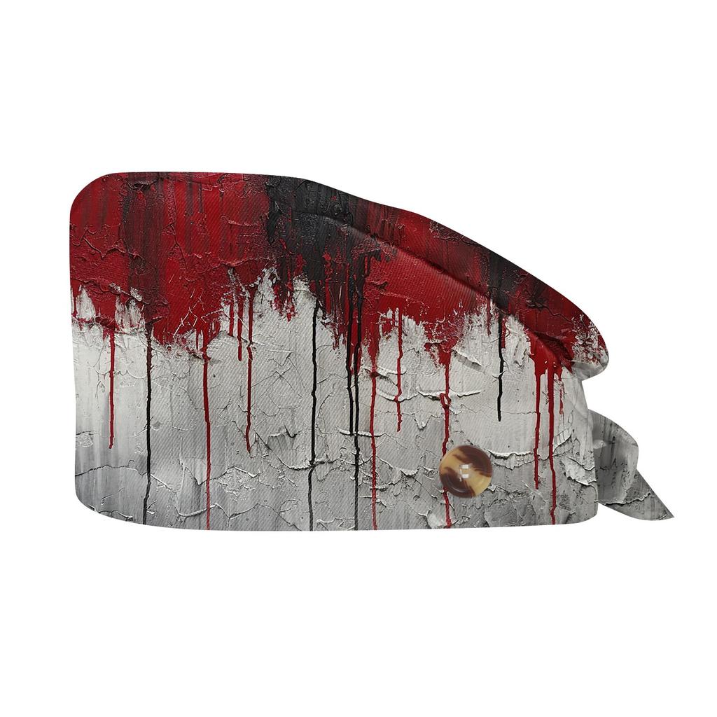 Fashion Halloween Print Work Hat Casual Wash Hat Bag Cap