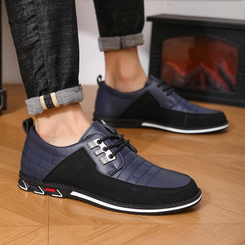 Men S British Style Comfortable Large Size Casual Fashion Leather Daily Shoes