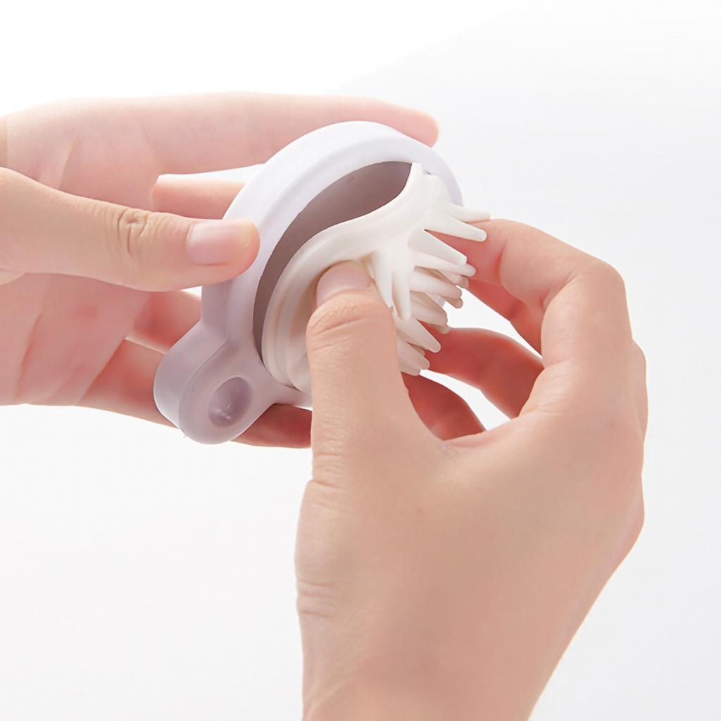 Hair Scalp Massager Silicone Shower Shampoo Brush Scalp Cleaning Scrubber Tool