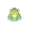 Frog Cute Unique Playing Music Brooch Beautiful Strawberry Accented Pin Alloy