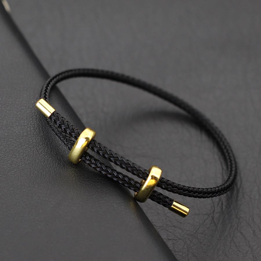 Bracelet Homme Unique Manchette Chaîne en Acier Inoxydable Réglable Bracelet Wrap Bracelet Chanceux Rouge Cadeaux Pour Lui Accessoires Décontractés