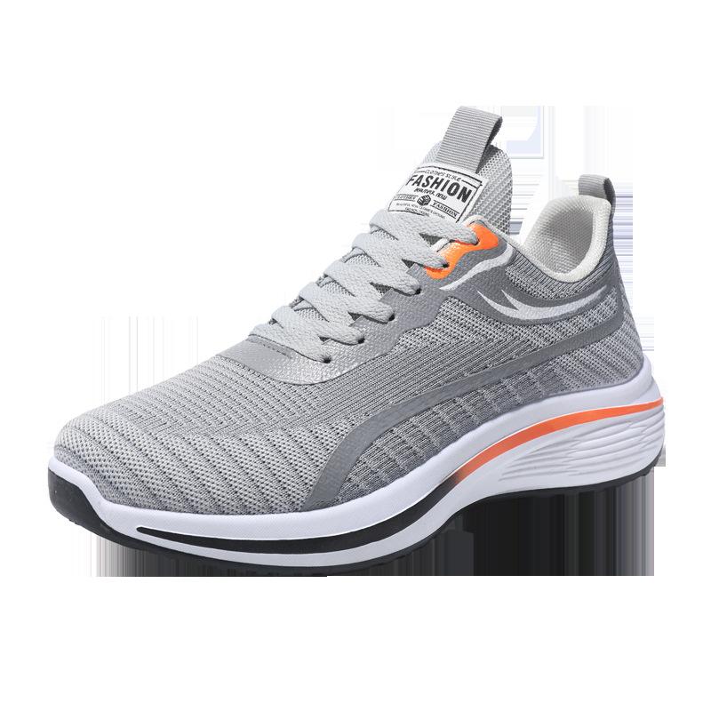 

Чоловіче взуття 2025 осінь нова тонка дихаюча легка м яка підошва чоловіче модне універсальне спортивне взуття для бігу 44 сірий колір