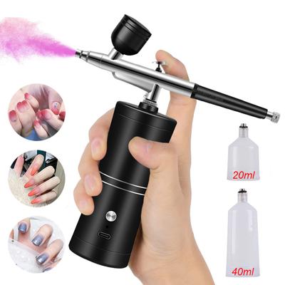 Airbrush Nail with Compressor Přenosný Airbrush Nails Airbrush Nail Dort Painting Crafts Air Brush Nail Art Paint Compressor