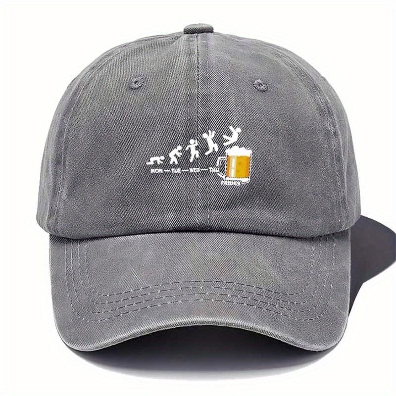 Friday Beer Fall Graphic Baseball Cap Funny Work Week Evolution Polyester Adjustable Casual Hat Unisex