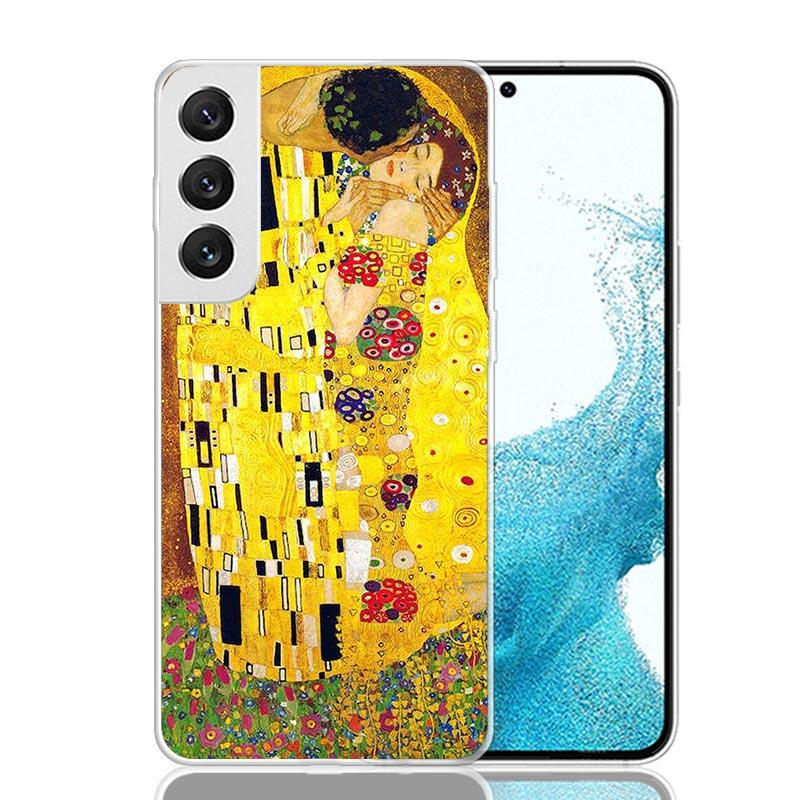 Kiss by Gustav Klimt Desig For Samsung Galaxy S25 S24 S23 S21 S22 Ultra Phone Case S10 Plus S20 FE + Housing Shell Coque Cover