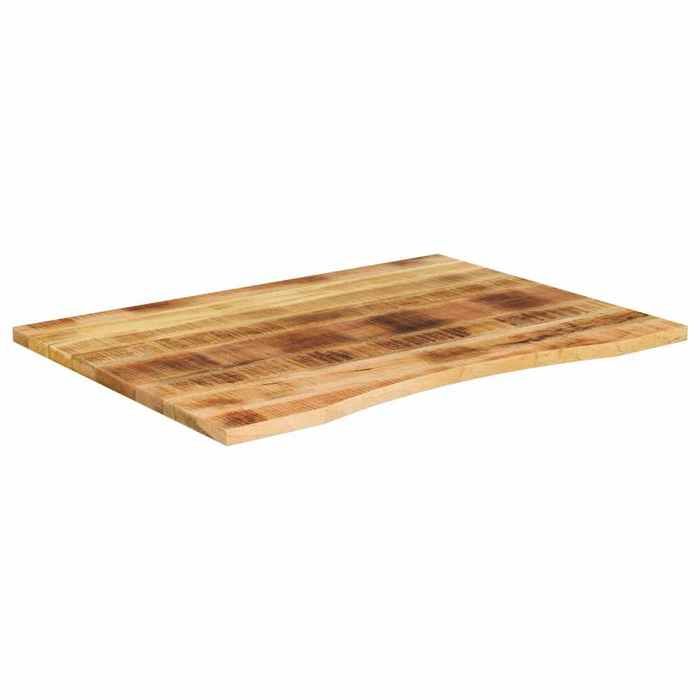 VidaXL Dessus de bureau avec courbe 100x80x2,5 cm manguier massif brut, dessus de table de remplacement, dessus de table de 370190