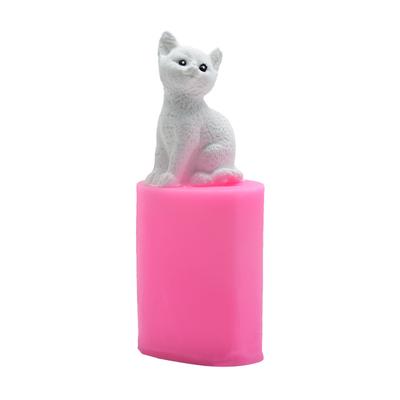 Contenedores para hornear pastel vela silicona molde hecho a mano Fondant jabón gato herramientas DIY Chocolate