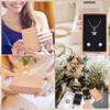 24pcs Cardboard Jewelry Set Box for Ring Necklace Rectangle Tan 8x5x3cm