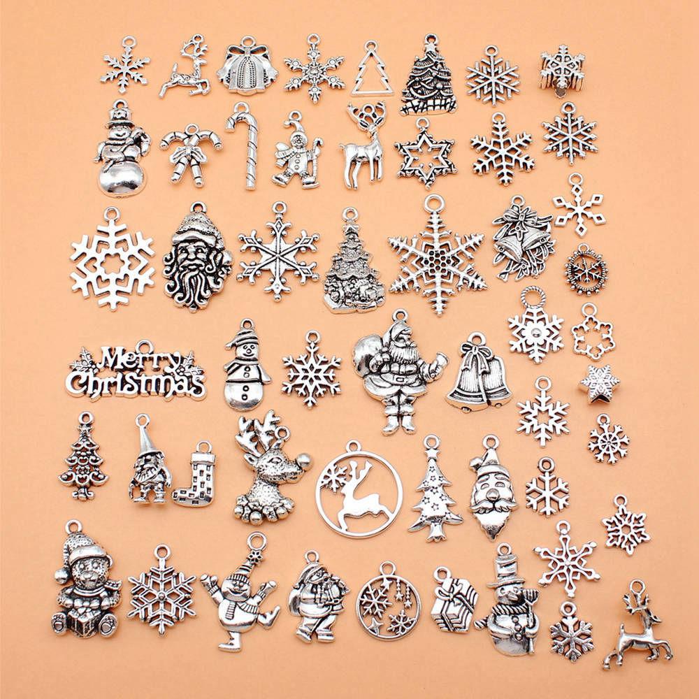 Halloween Theme Charms Silver Color Alloy Pendants For Gothic Holiday Jewelry Making