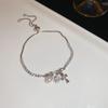 High-End Zircon Floral Heart Bracelet - Luxurious Sparkle for Women