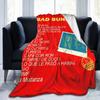 Bad Bunny DTMF  Blankets Fleece Spring/Autumn Hip Hop Rapper  Breathable Warm Throw Blanket for Sofa Couch Bedspreads