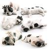 Decorative Dog Statue Simulated Sleeping Model, Realistic Lying French Bulldog Figurine, Mini Handcrafted Figurine PVC Animal Educational Toy