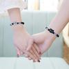 Creatieve Leuke Stereo Lichtgevende Zwart Wit Katje Hanger Ketting Armband Sets voor Vrouwen Koppel Sieraden Sets Accessoire Cadeau