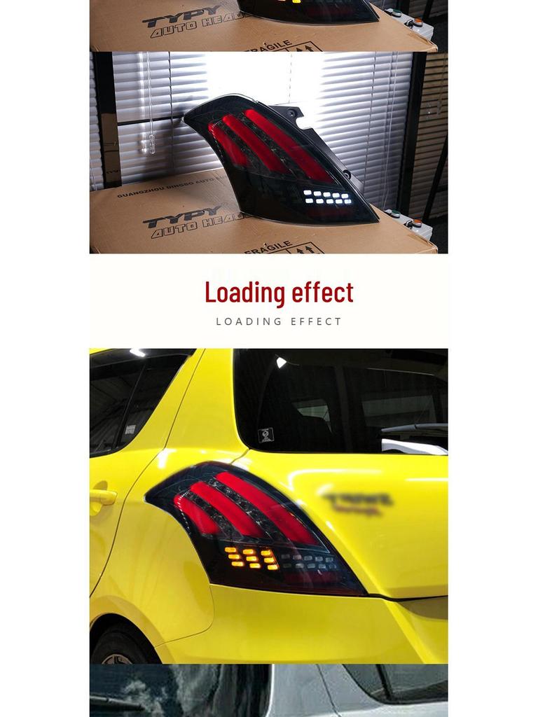 LED Taillight Assembly for 2005-2016 Suzuki Swift with DRLs and Turn Signals