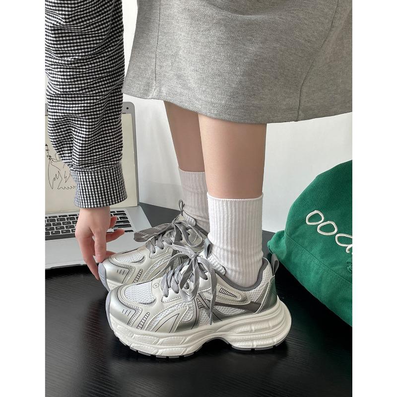 Spring new thick-soled heightening dad shoes versatile sneakers 3525 new colors