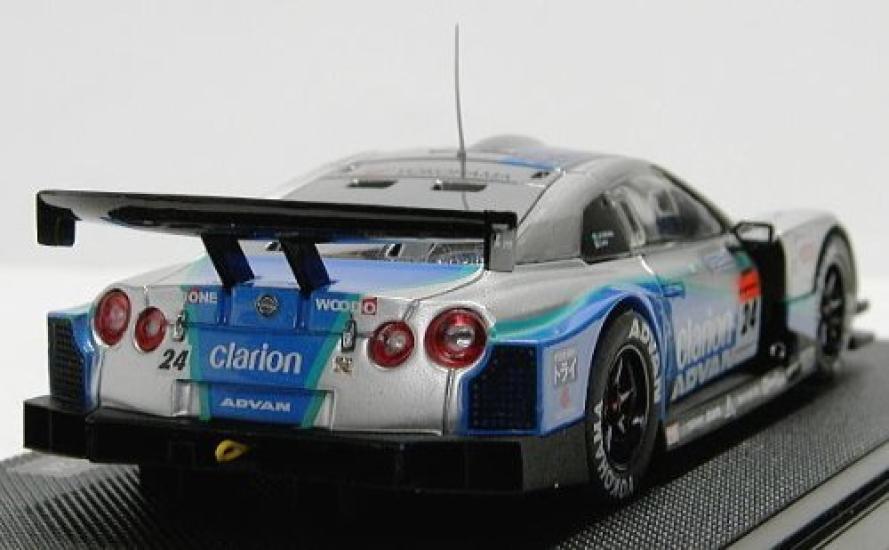 Ebro Wood One Advan Clarion Super GT500 2008 Finished Product 1/43 GT-R #24 Silver/Blue