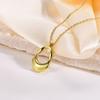 18K Gold Plated Pendant Necklace For Women,  Hollow Irregular Statement Necklace Trendy Jewelry