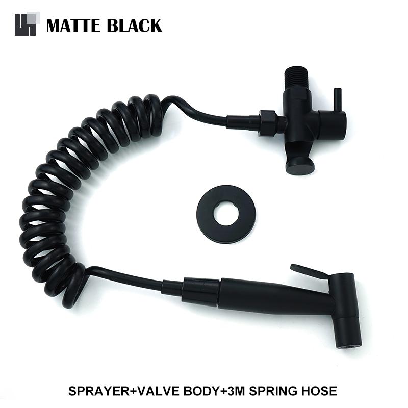 Accesorii pentru pulverizare bideu toaletă de mână din oțel inoxidabil robinet pentru bideu negru pulverizator pentru baie cap de duș cu autocurățare auriu