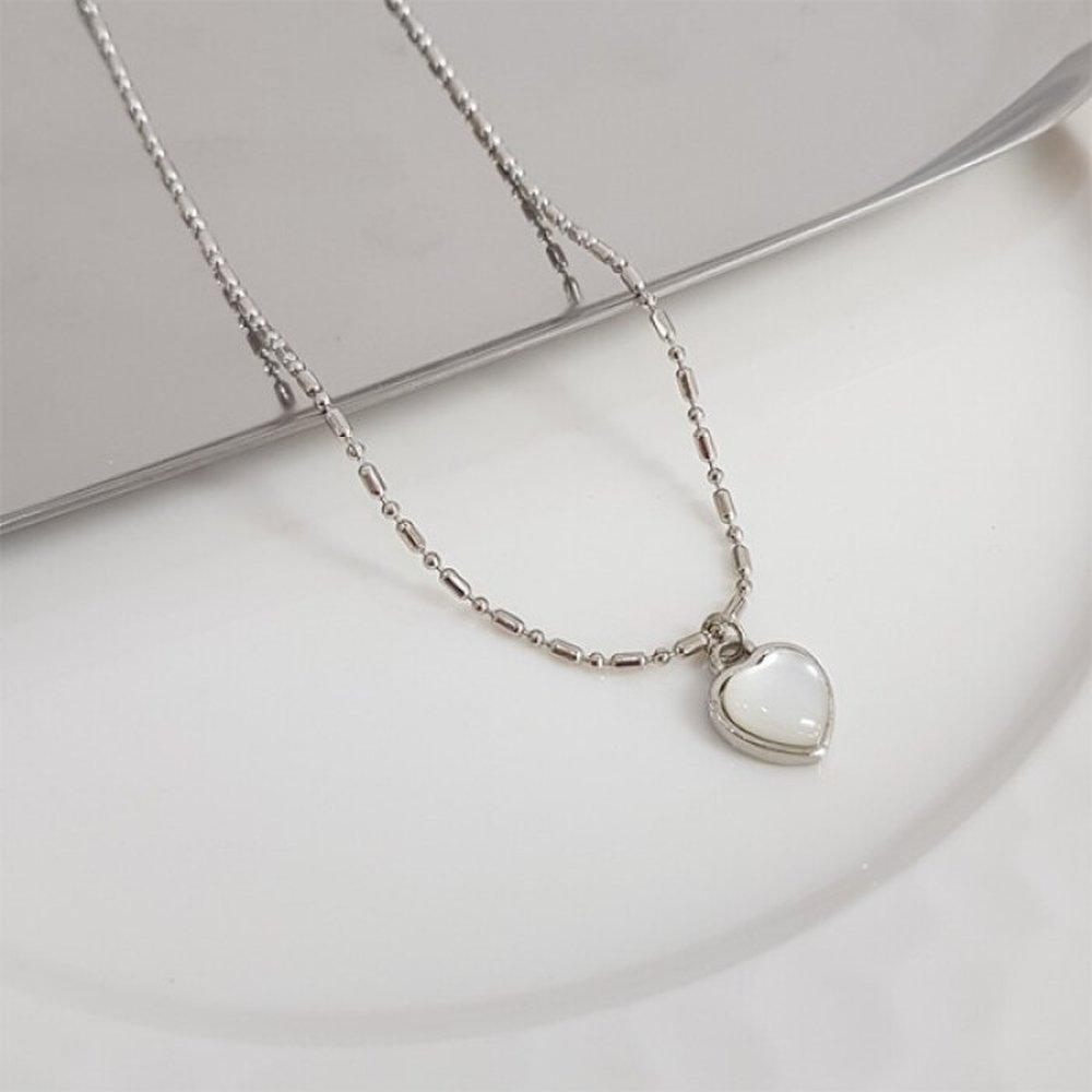 Pinkviolla / Youngrong Heart Daily Silver Surgical Women's Chain Fashion Necklace
