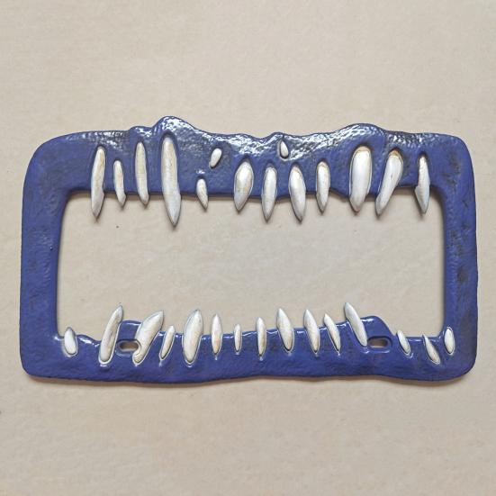 Halloween Horror License Plate Frame Universal Fit Simple Installation Weather-Proof