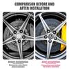 2025 Hot 4Pcs Car Wheel Hub Center Cap Metal Emblem Stickers For Volkswagen GTI R-Line R Polo T5 Golf Passat Scirocco Jetta Beet