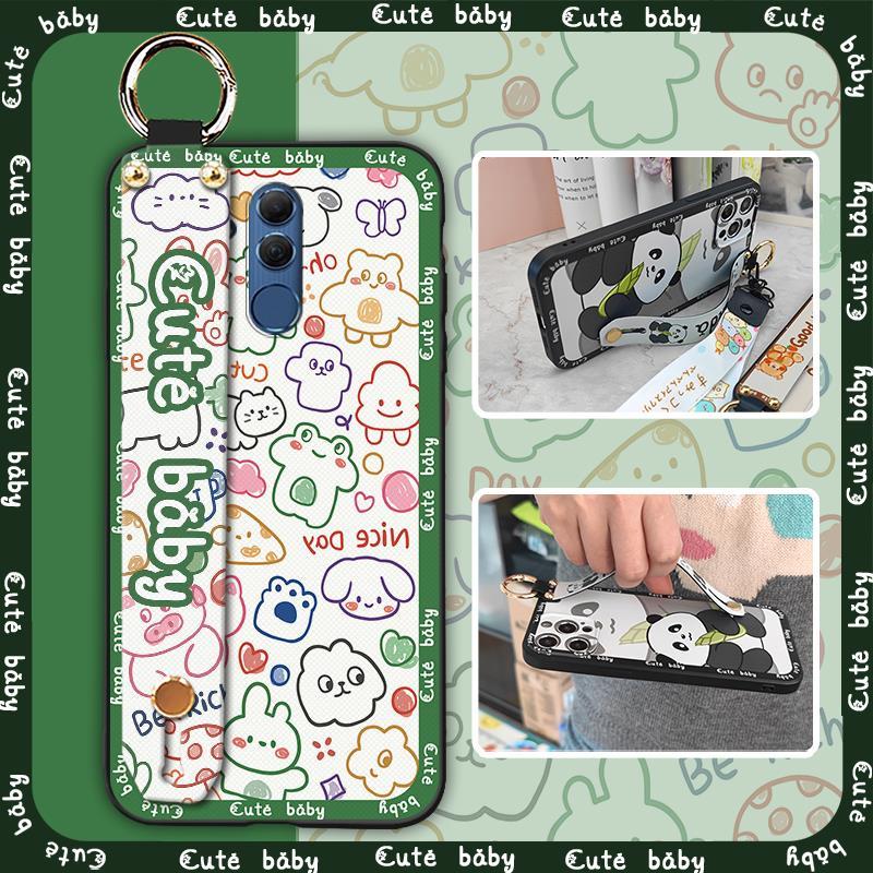 Anti-dust Phone Holder Phone Case For Huawei Mate 20 Lite Cute Ring Dirt-resistant Shockproof Wristband Wrist Strap