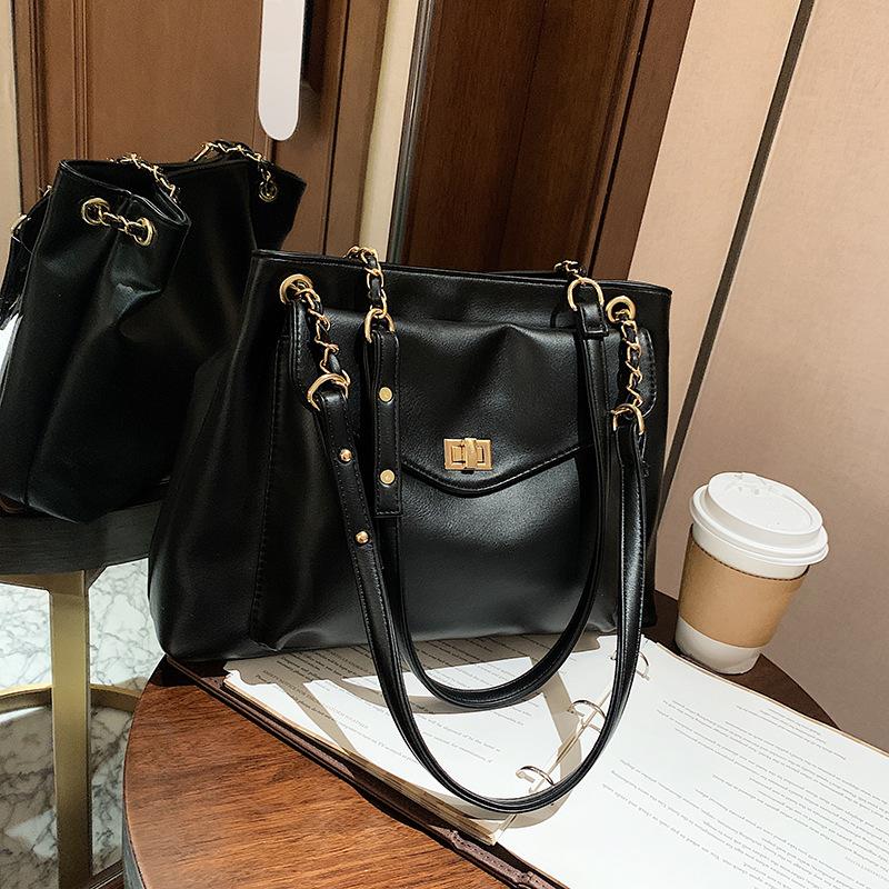 2020 осень и зима новый корейская версия модная большая вместимость простой ins ретро сумка-мессенджер зарубежный стиль одно плечо через плечо большая сумка женская