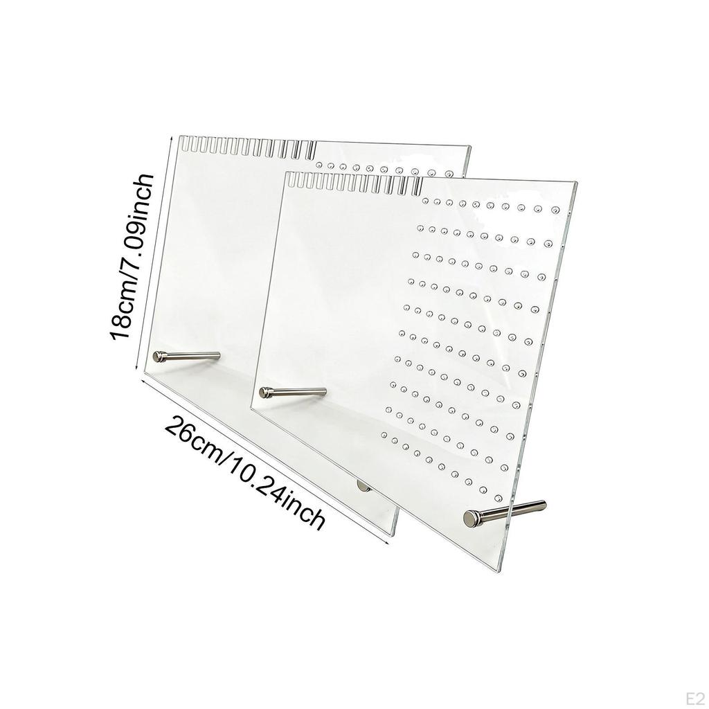 2x Acrylic Jewelry Display Stand Rack Gift Elegant Bracelet Holder Earring Dangle Showcase