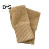 1 Pair Women Winter Gloves Half-finger Thick Plush Elastic Warm Heat Retention Non-slip Windproof Wrist Protection Cycling Riding Mittens