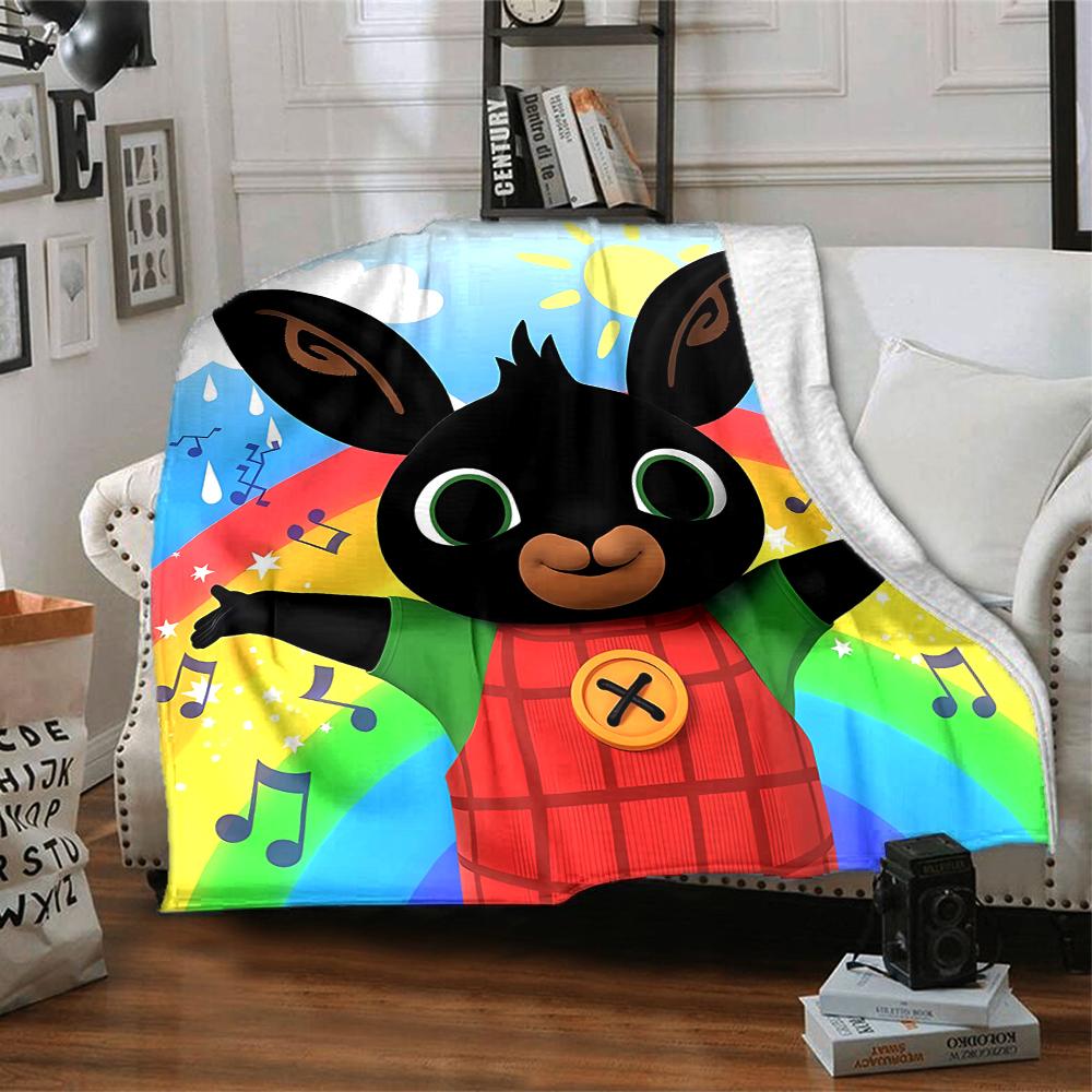 1pc Bing Bunny3 Blanket, Gift, for Men and Women, Soft Blanket, Good for Sofa Bed Couch Travel, Lightweight Flannel Blanket