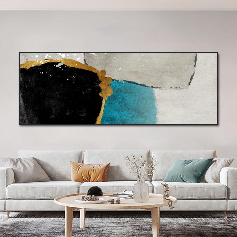Abstract Ink Smudge Line Color Block Canvas Painting Nordic Posters and Prints Wall Art Pictures Living Room Home Decor No Frame