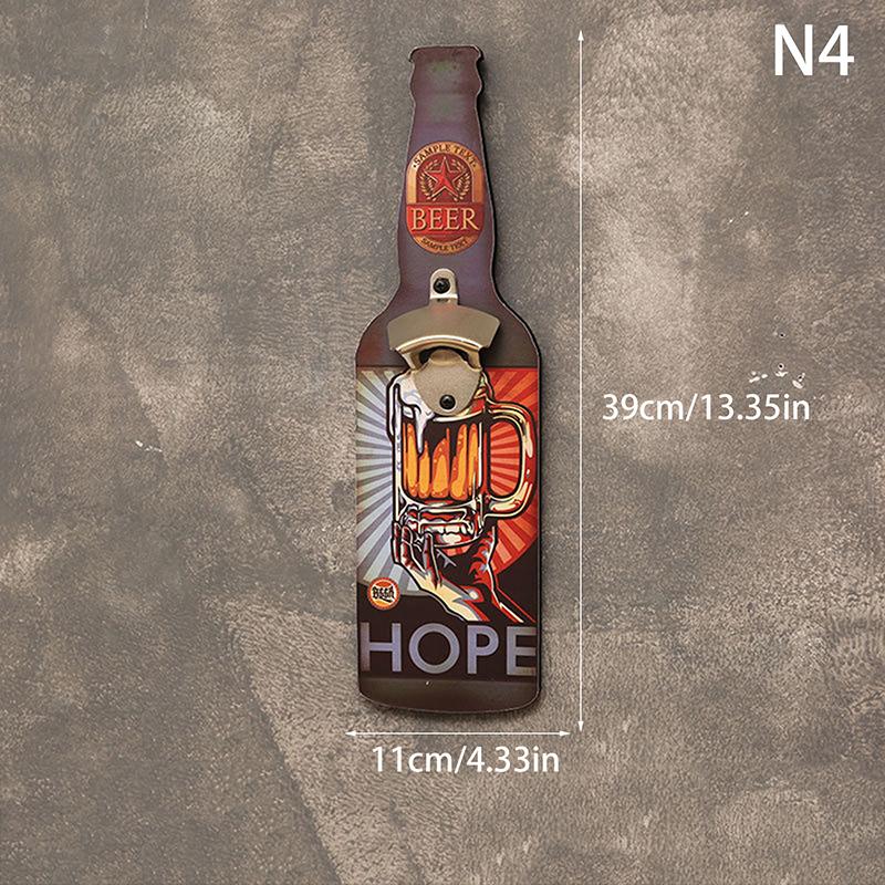 Home Creative Bottle Opener Restaurant Wall Decoration Restaurant Bar Barbecue Shop Wall Pendant Personalized Bottle Opener