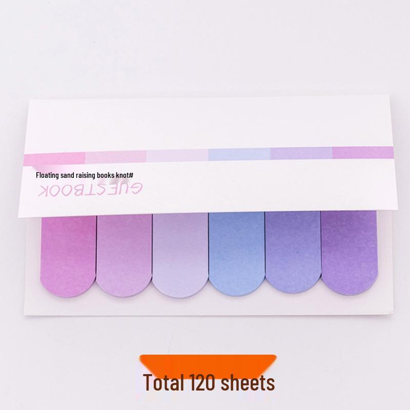

Six-Color Gradient Sticky Notes - Creative Korean Stationery for Office and Study 7.3*12cm