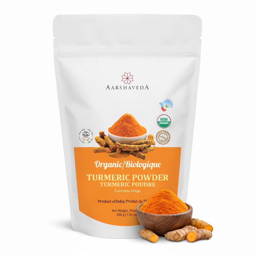 Ground Turmeric (200 G), Organic Turmeric Powder, Aarshaveda