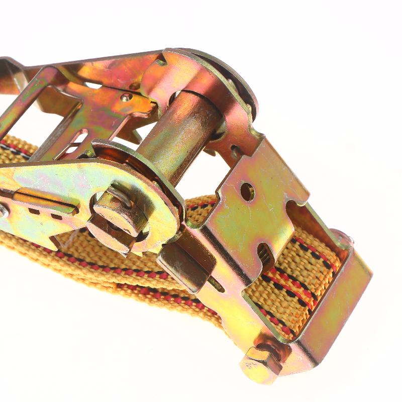 Heavy Duty Ratchet Tie Down Straps 2/3/4/6 Meter Long Double Hook Lashing Belt For Truck Cargo Securing Transport Binding