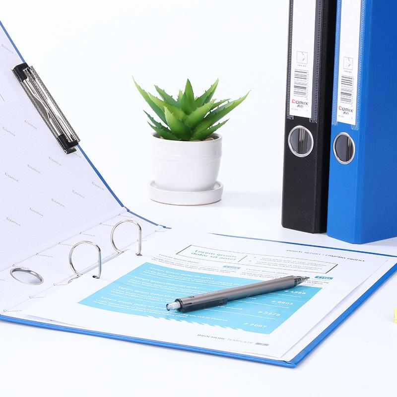 Qixin A4 Office PP Paper Board Folder File Holder  Long Clip + Board Clip Multi-Model No 333 (Blue,Long bet clip no 334)