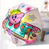 Kitty Kirby Gaming Adventure Automatic Open/Close Umbrella Compact Travel Umbrella, 8 Rib Heavy Duty Construction, Ideal Gift, 147