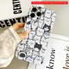 Cute Cat Pattern Phone Case All Inclusive Film Hard Phone Case, Compatible with iPhone 18 Pro Max 17 16 15 14 13 12 11